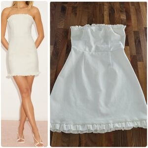 Lulu's Little Lovely Ivory Strapless Mini Dress Size Small NWT